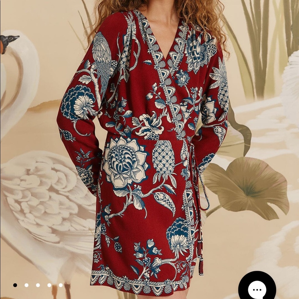 NWT - Farm Rio Tropical Landing Wrap Dress
